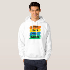 Investieren, fokussieren, wachsen, motivierend Erf Hoodie