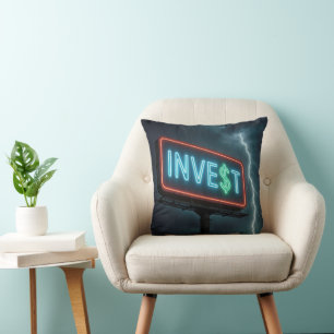 Investieren Neon-Werbetafel mit Blitz Kissen