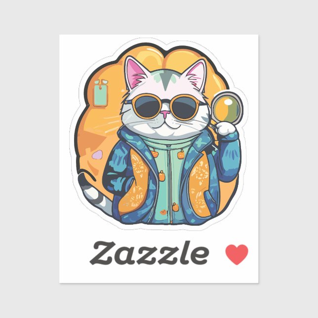 investigator cat aufkleber (Blatt)