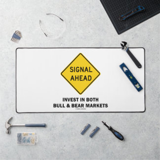 Investitionen in Bull- und Bärenmärkte Schreibtischunterlage