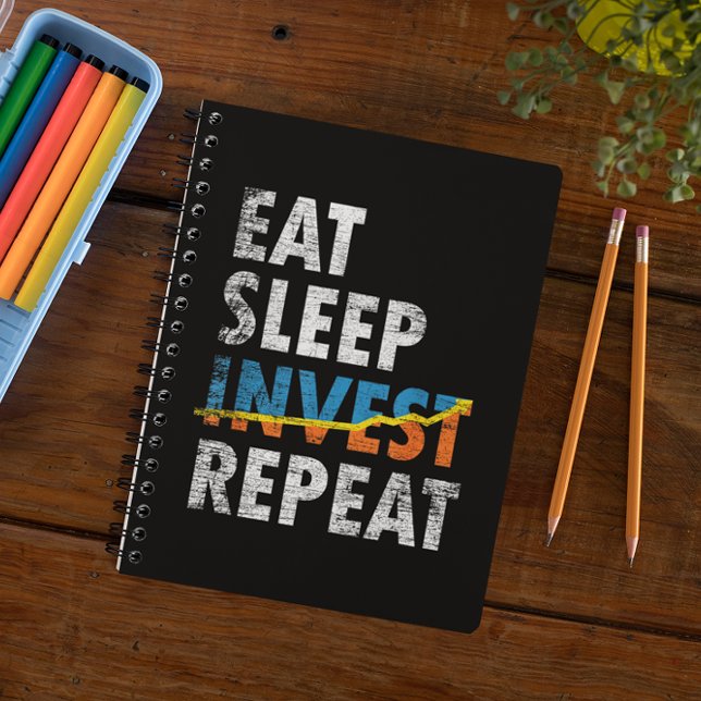 INVESTITIONEN VON ESSENSCHLAFEN - WIEDERHOLUNGSMAR NOTIZBLOCK (EAT SLEEP INVEST REPEAT STOCK MARKET NOTEBOOK)