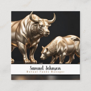Investmentfondsmanager Börsenmakler Quadratische Visitenkarte