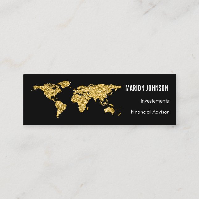 Investments Finance Advisor Analyst Mini Visitenkarte (Vorderseite)