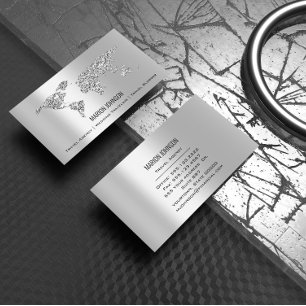 Investments Finance Wedding Travel World Silver Visitenkarte