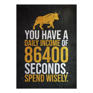 Investor 86400 Seconds Daily Income Fotodruck