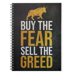 Investor Buy Fear Sell Greed Trader Notizblock