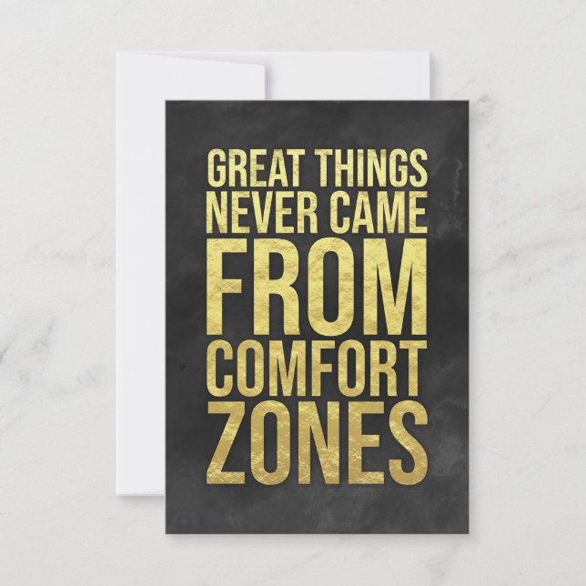 Investor Comfort Zones Dankeskarte (Vorderseite)