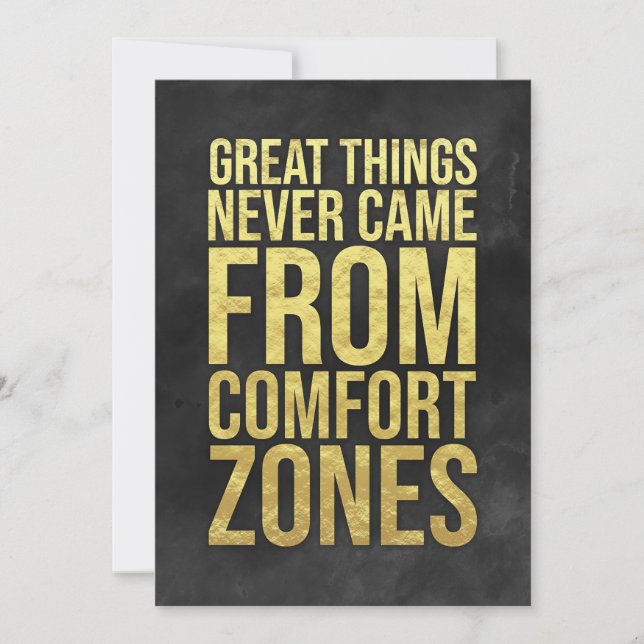 Investor Comfort Zones Dankeskarte (Vorderseite)