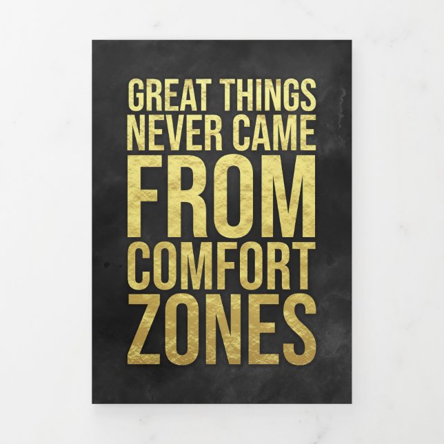 Investor Comfort Zones Dreifach Gefaltete Karte (Cover)