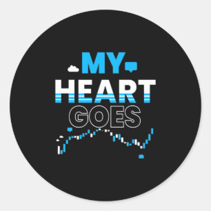 Investor My Heart Goes Chart Runder Aufkleber