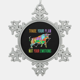 Investor Trade - Ihr Plan Schneeflocken Zinn-Ornament