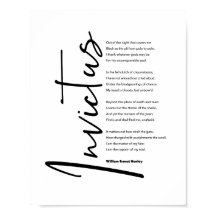 Invictus Gedicht von Henley in Modern Black Script