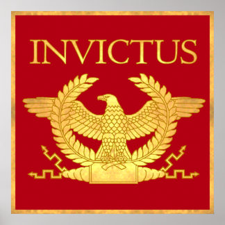 Invictus-Gravur-Goldplakat Poster