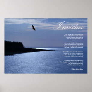 Invictus ~ Inspirationsgedicht ~ Leinwand Poster