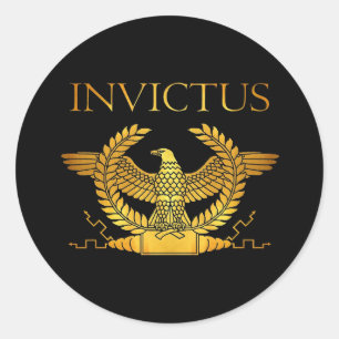 Invictus Logo Runder Aufkleber