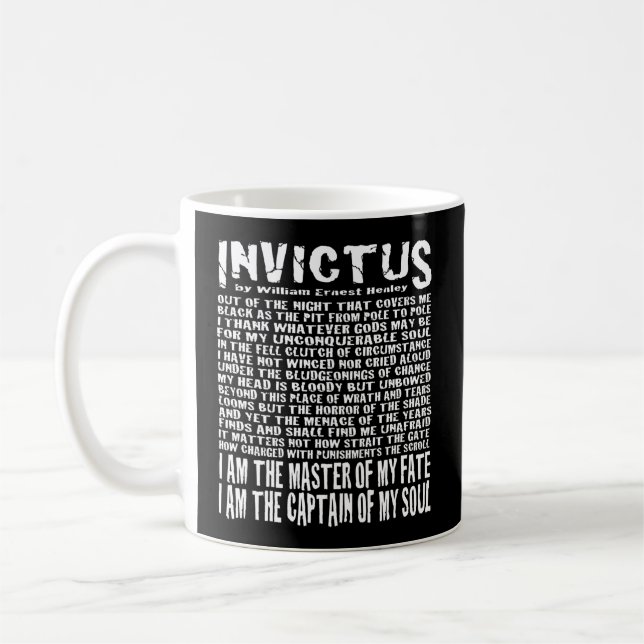 Invictus Poem Kaffeetasse (Links)