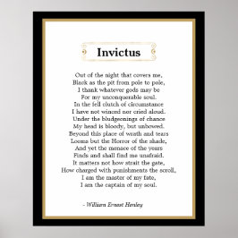 Invictus Poem Poster