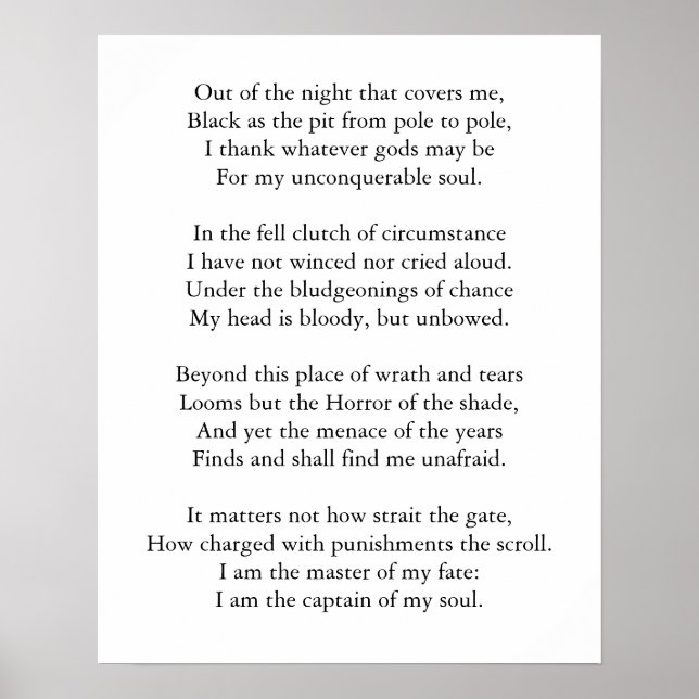 Invictus Poster (Vorne)