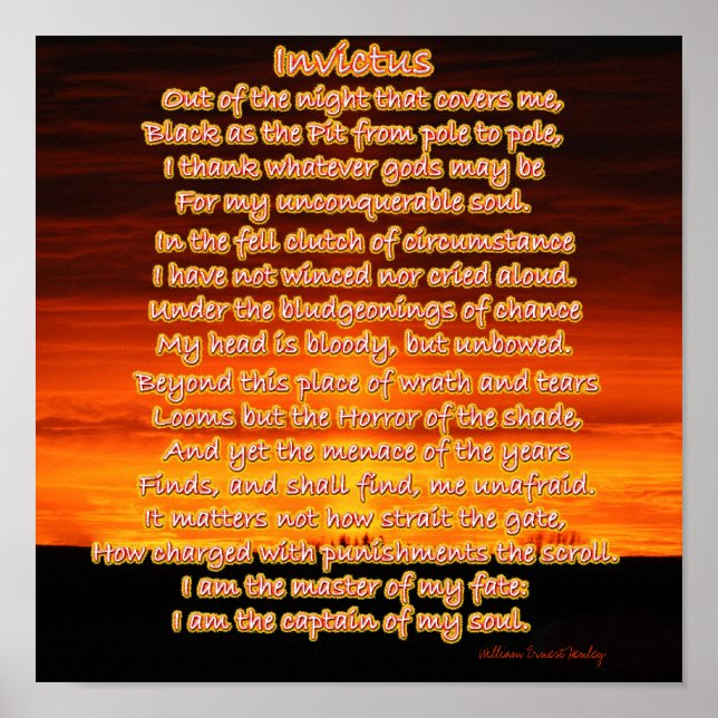 Invictus Poster (Vorne)