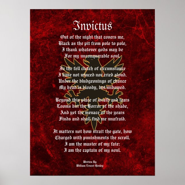 Invictus, Viktorianischer Adler Poster (Vorne)