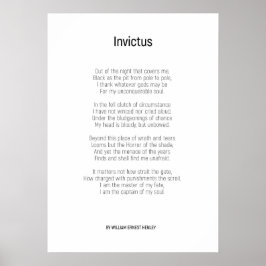 Invictus von William Ernest Henley Poster