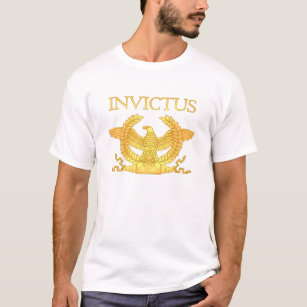 Invictusgold auf weißem T - Shirt
