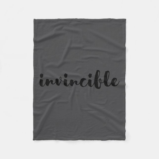 Invincible - Motivational  Fleecedecke (Vorderseite)