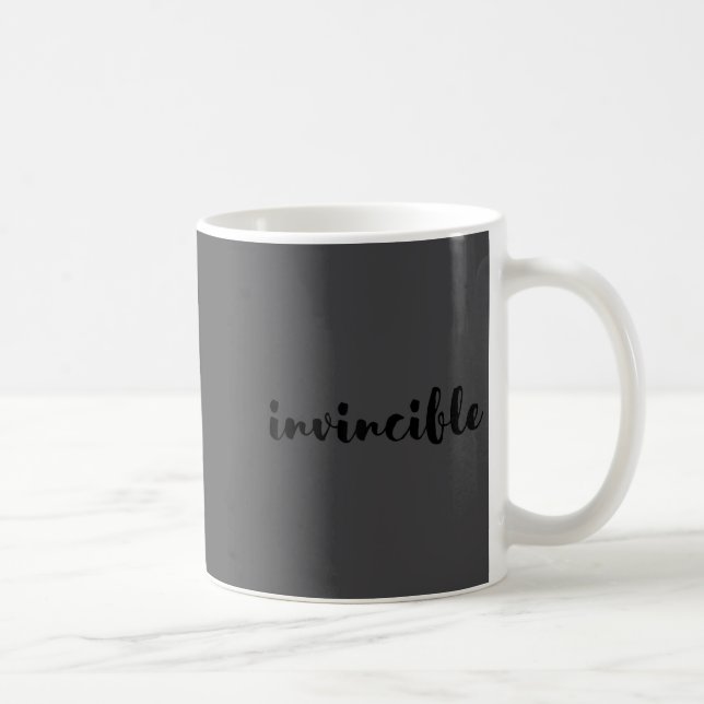 Invincible - Motivational  Kaffeetasse (Rechts)