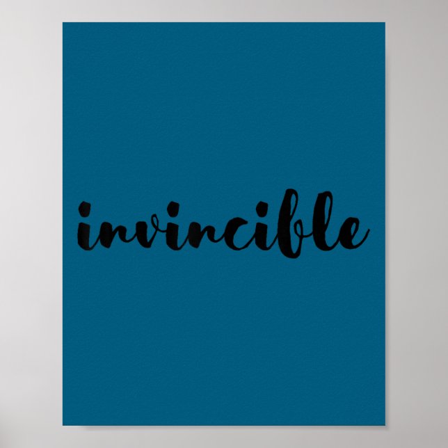 Invincible - Motivational  Poster (Vorne)