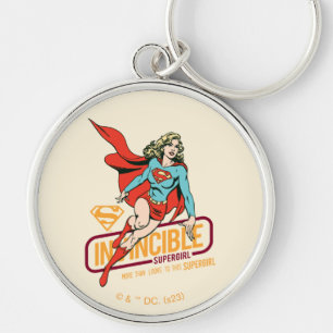 Invincible Supergirl Retro Graphic Schlüsselanhänger
