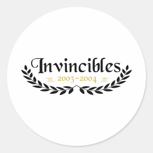 Invincibles Arsenal Runder Aufkleber (Vorderseite)