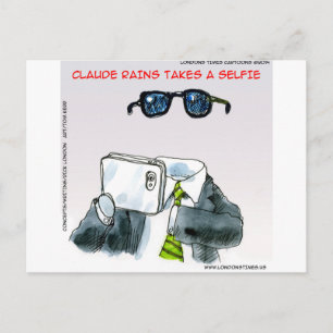 Invisible Selfie Funny Postkarte