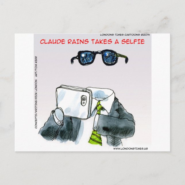 Invisible Selfie Funny Postkarte (Vorderseite)