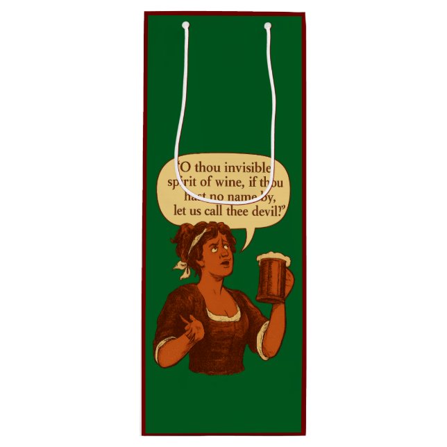 Invisible Spirit of Wine Geschenktüte Für Weinflaschen (Vorderseite)