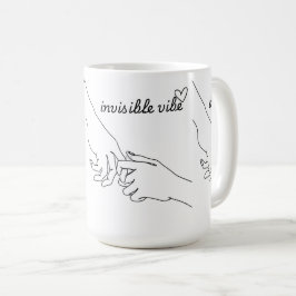 Invisible Vibe Minimal Line Art Mug Kaffeetasse