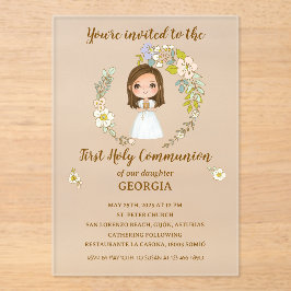 Invitación acrílico GEORGIA Primera Comunión Acryleinladungen