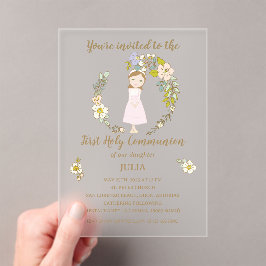Invitación acrílico JULIA Primera Comunión Acryleinladungen