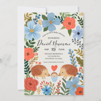 Invitación Baby Dusche Igel Liebe Einladung