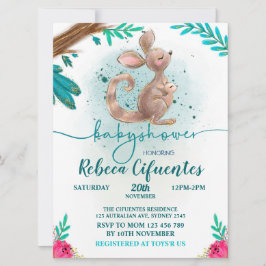 Invitación Baby Shower Canguro Einladung