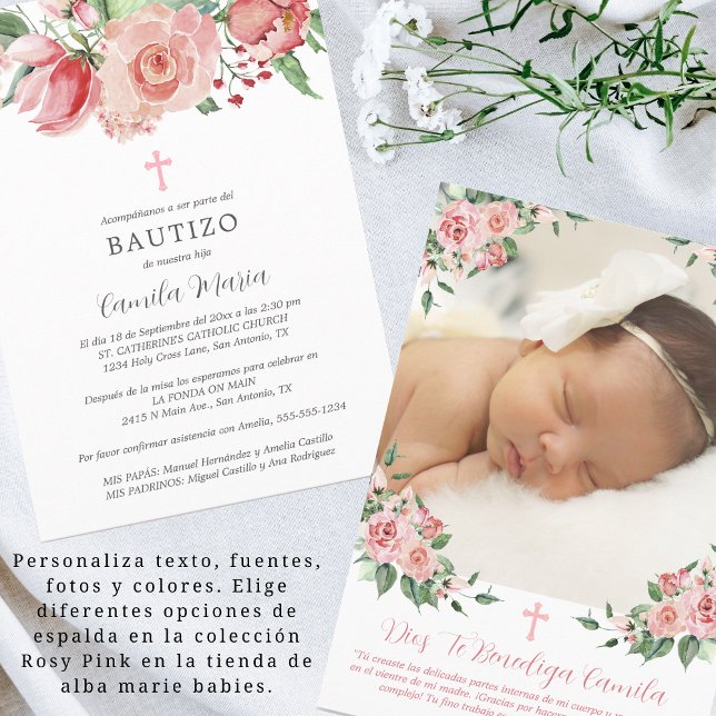 Invitación Bautizo Niña Spanische Taufe für Mädche Einladung (Von Creator hochgeladen)