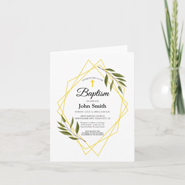 Invitación Bautizo Plegada Einladung (Vorderseite)