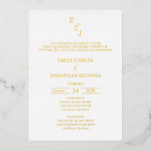 Invitación blanco y negro minimalista folien feiertagskarte