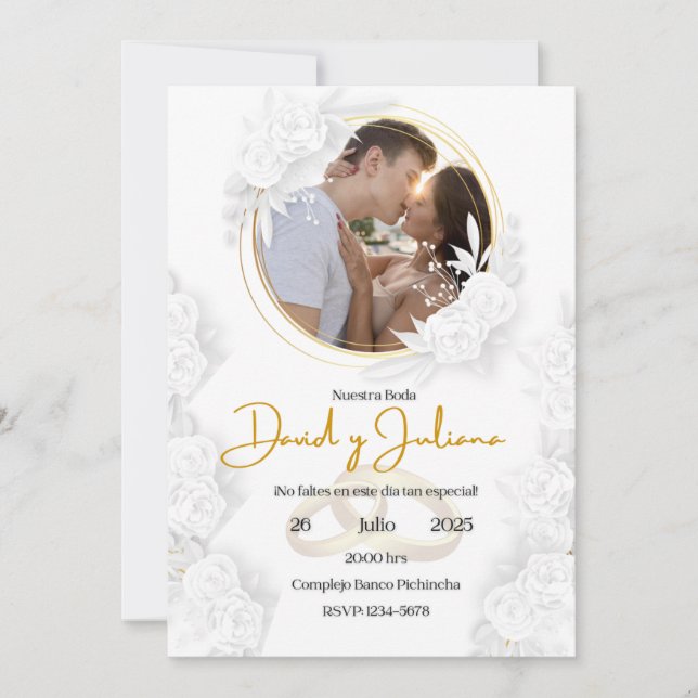INVITACION BODA O MATRIMONIO EINLADUNG (Vorderseite)
