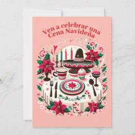 Invitación Cena Navideña Nochebuena Spanisch Einladung