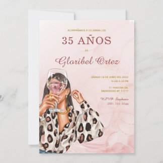 Invitación de 35 Años Mujer Einladung