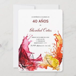 Invitación de 40 Años Mujer Einladung