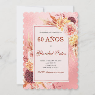 Invitación de 60 Años Mujer Einladung