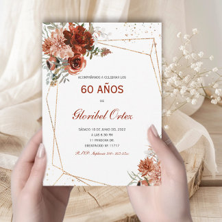 Invitación de 60 Años Mujer Einladung