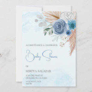 Invitacion de baby Dusche para niño tema boho Einladung