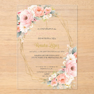 Invitacion de bautismo acryleinladungen